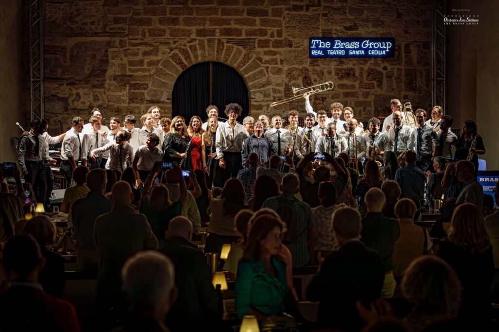 Sicilian brass group with Jorge Luis Pacheco at Teatro santa cecilia